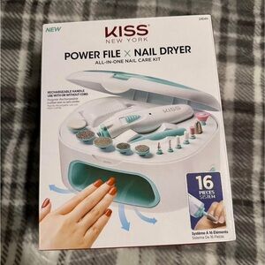 Kiss Power File X Nail Dryer - White and Teal